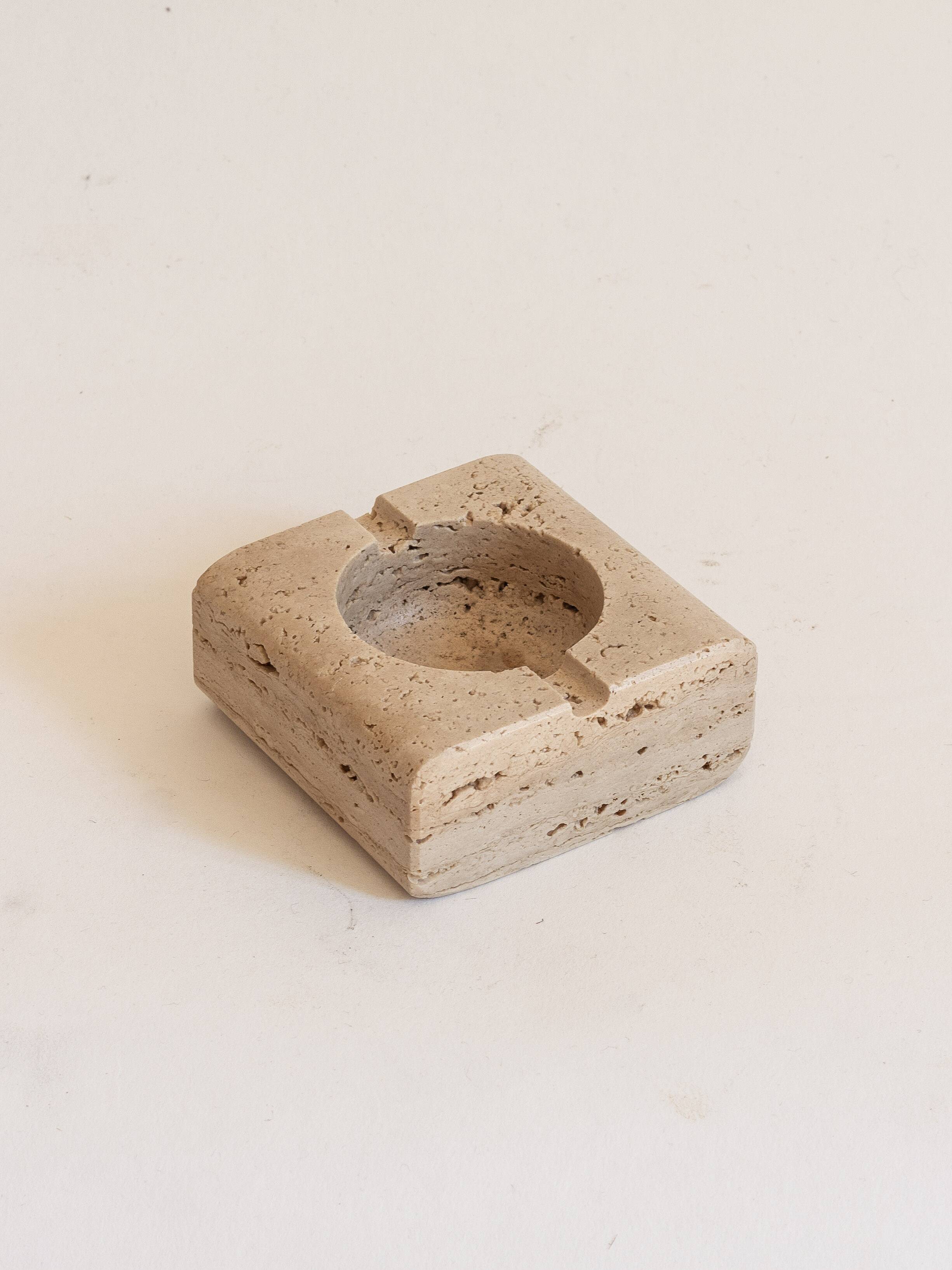 Travertine ashtray, 1970s