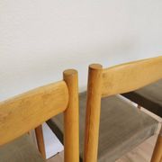 Vintage Miroslav Navratil Dining Chairs: 1970s Czechoslovakia, Gray Fabric