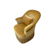 Golden velvet toad armchair