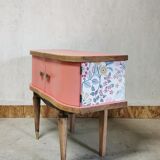 Powder pink vintage bedside