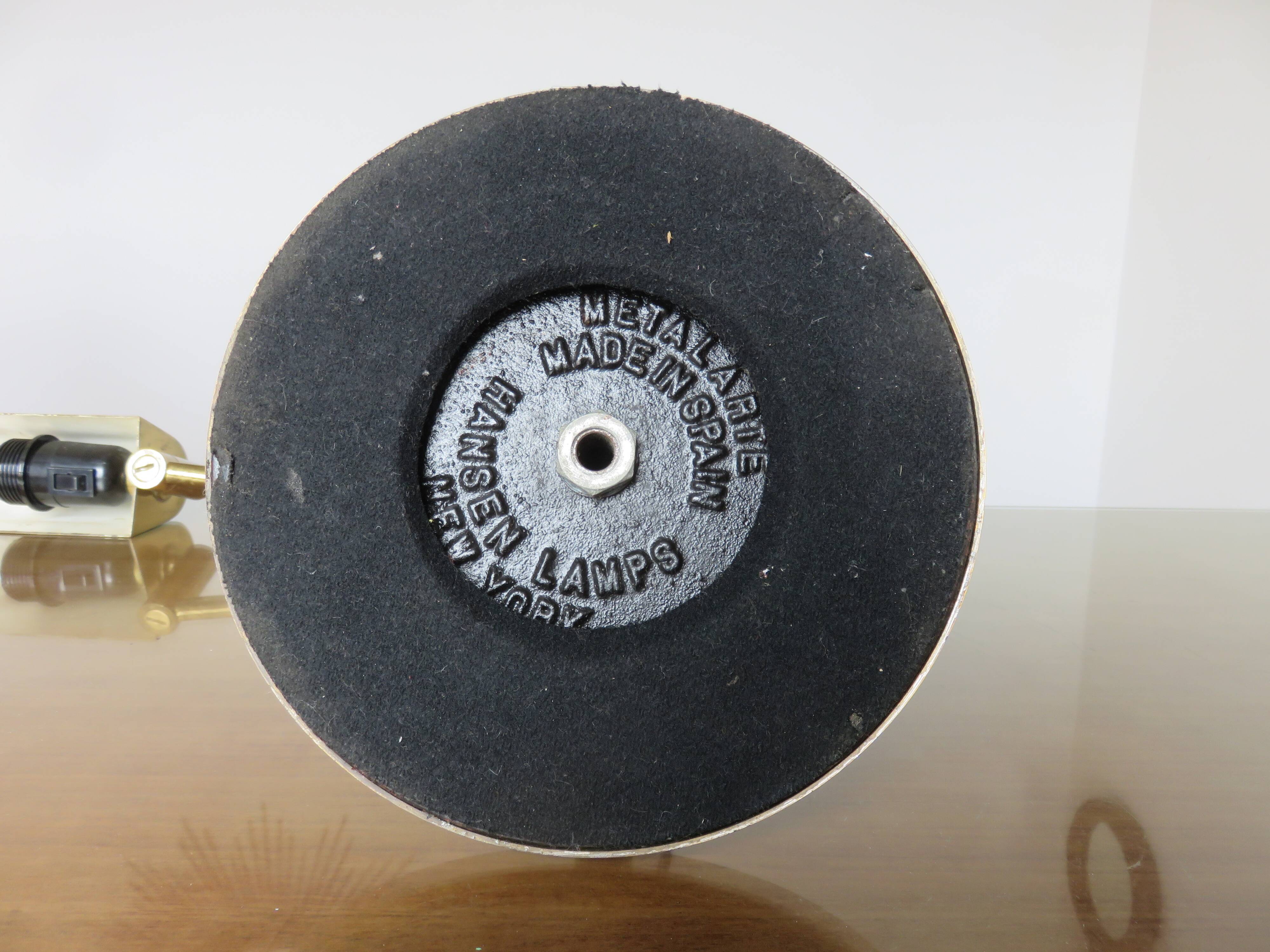 Metalarte lamp, G. Hansen, New York