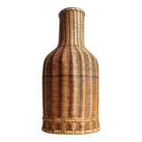 Vase ancien en rotin tressé