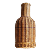 Antique woven rattan vase