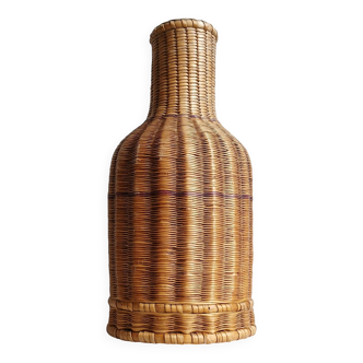 Antique woven rattan vase