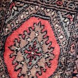 Vintage carpet Uzbek Bukhara handmade 31cm x 33cm 1960s, 1C769