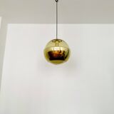Golden Space Age Glass Pendant Lamp by Peill and Putzler