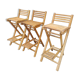 Trio of bamboo bar chairs
