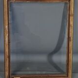 Nineteenth century frame gilded stucco wood decoration of roses 34x27 foliage 30.8x24.2 cm SB