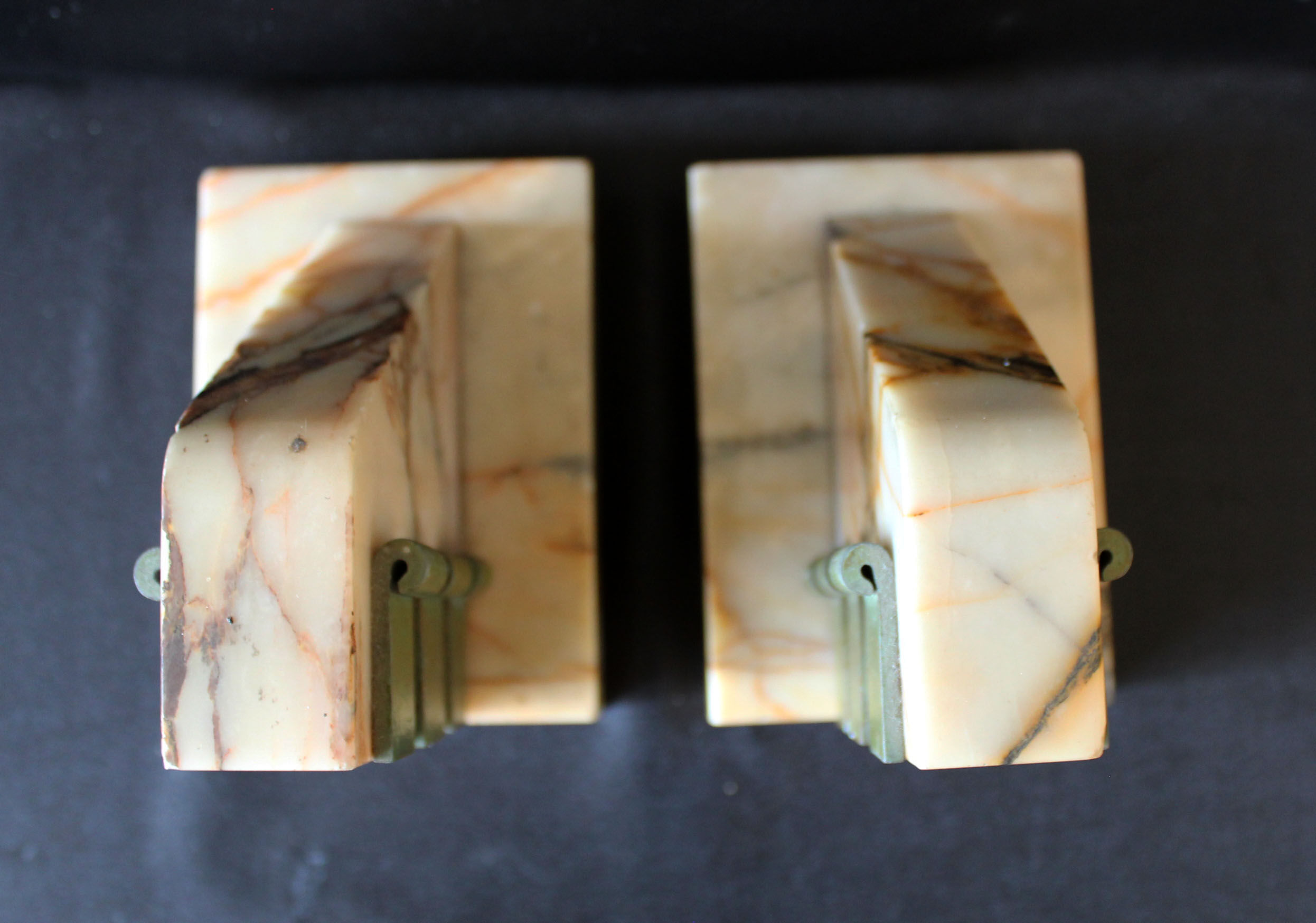 Art Deco marble bookends