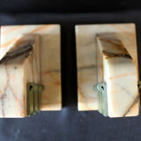 Art Deco marble bookends
