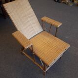 Wicker chaise longue circa 1900