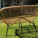 Rattan bench 50s