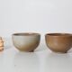 Set of 2 stoneware cups, Grès du Marais, vintage, 1980
