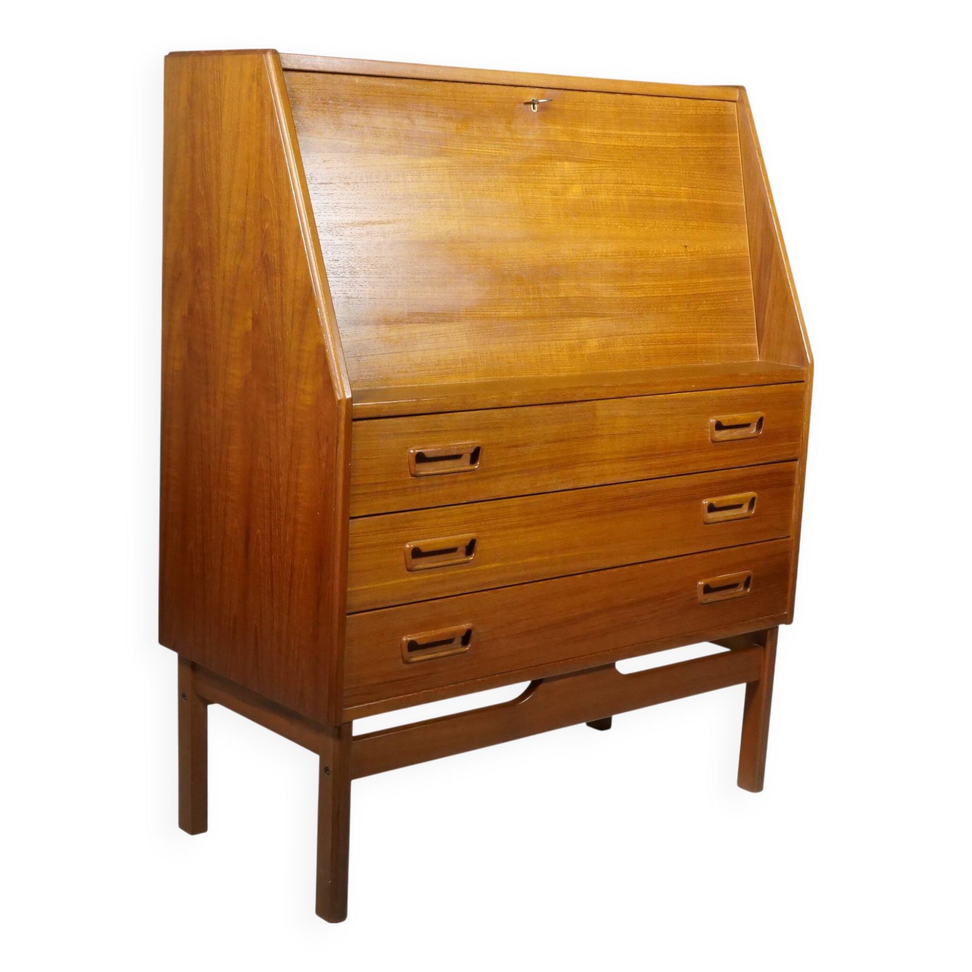 Secrétaire danois en teck, années 1960