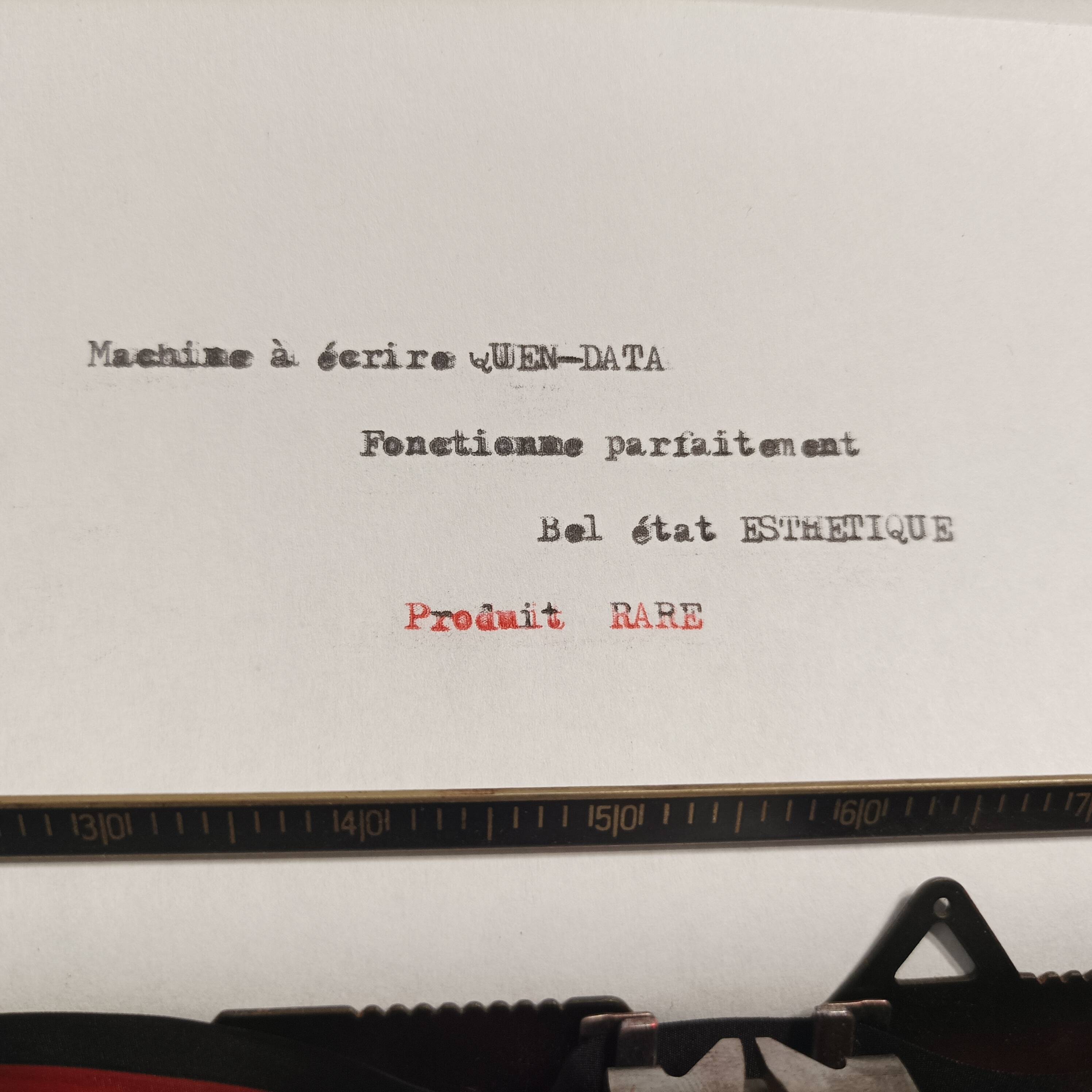 Quen Data 680 De Luxe BLACK typewriter revised new ribbon