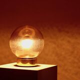 Textured Glass Ceiling Lamp by Glashütte Limburg Germany 1970s