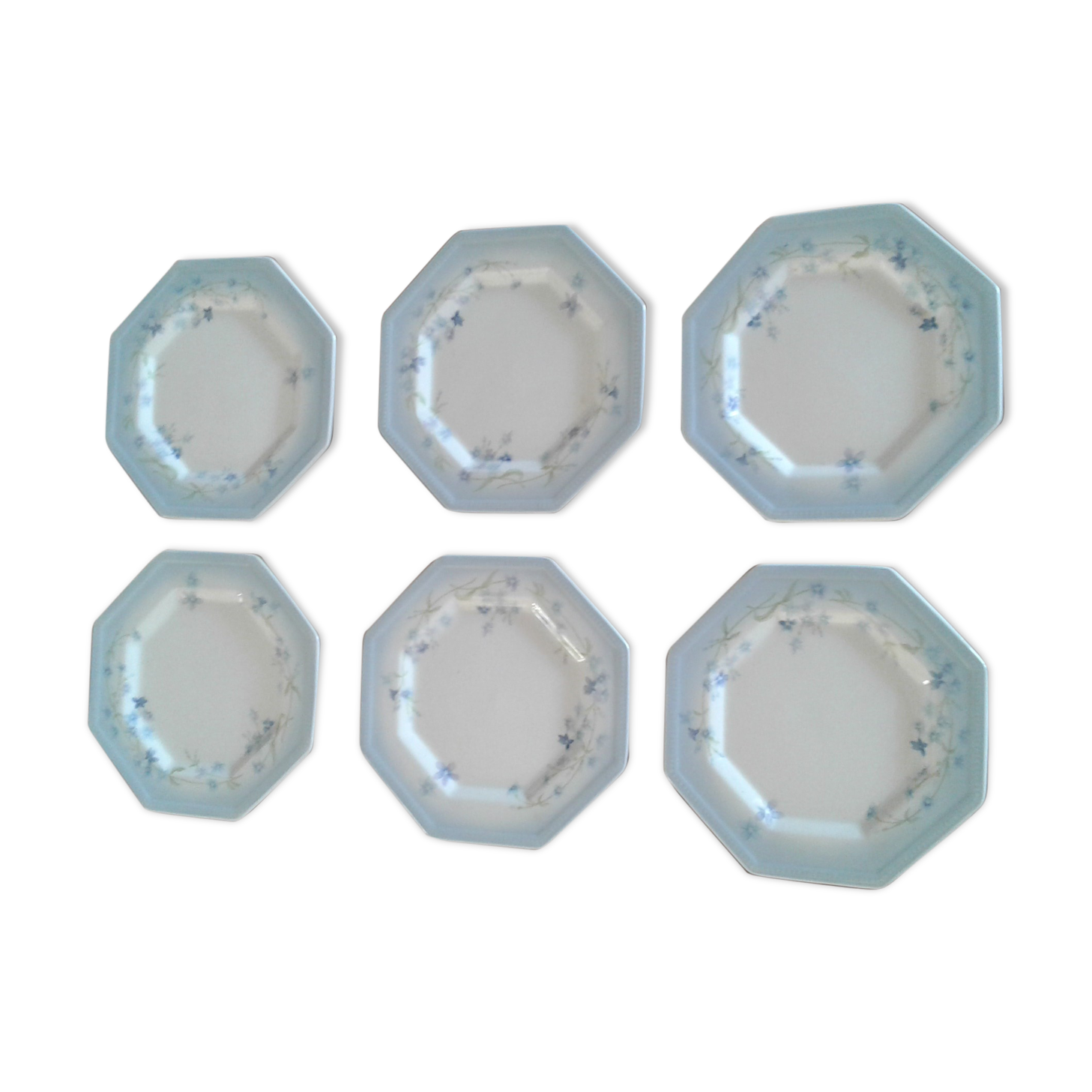 6 Dessert plates, original. vintage