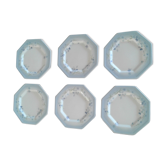 Set de 6 assiettes à dessert originales vintage