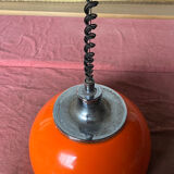 Orange globe pendant lamp 80s