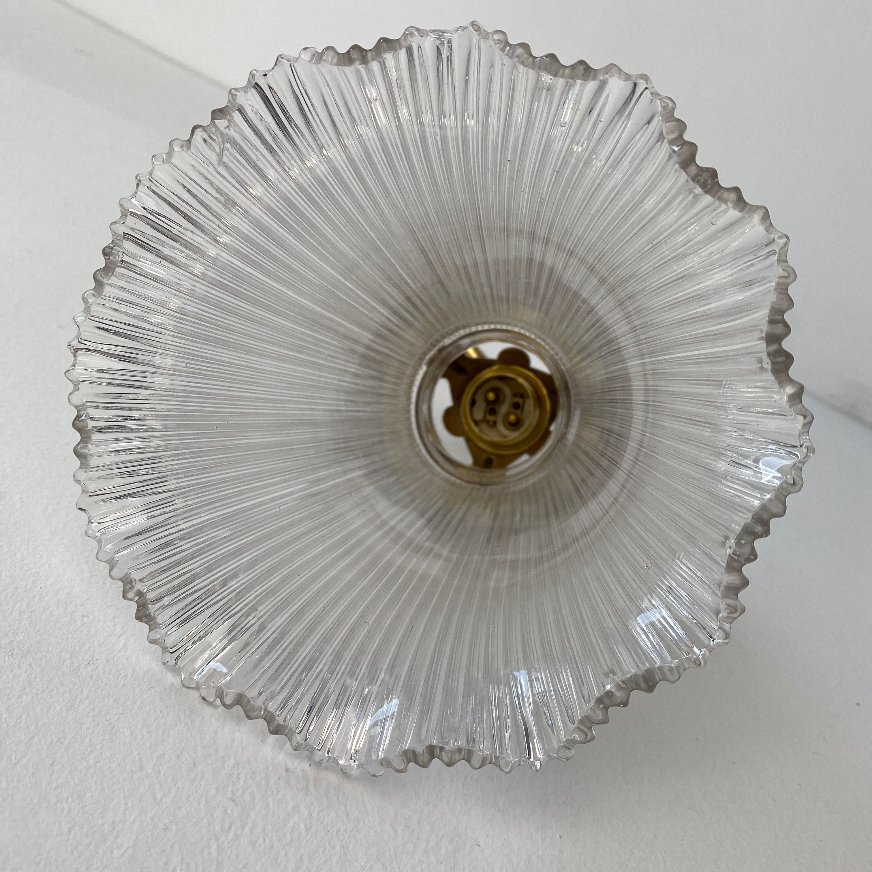 Vintage prismatic glass wall lamp
