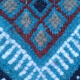 Carpet Blue Corridor in pure wool 51 x 208 cm