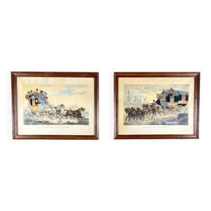 paire de gravures d’après - xixe