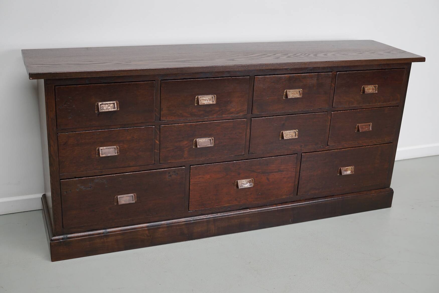 Vintage Dutch Oak Apothecary/Shop Cabinet, 1950s