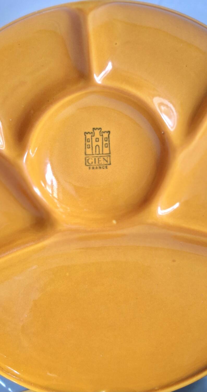Fondue set in Gien earthenware