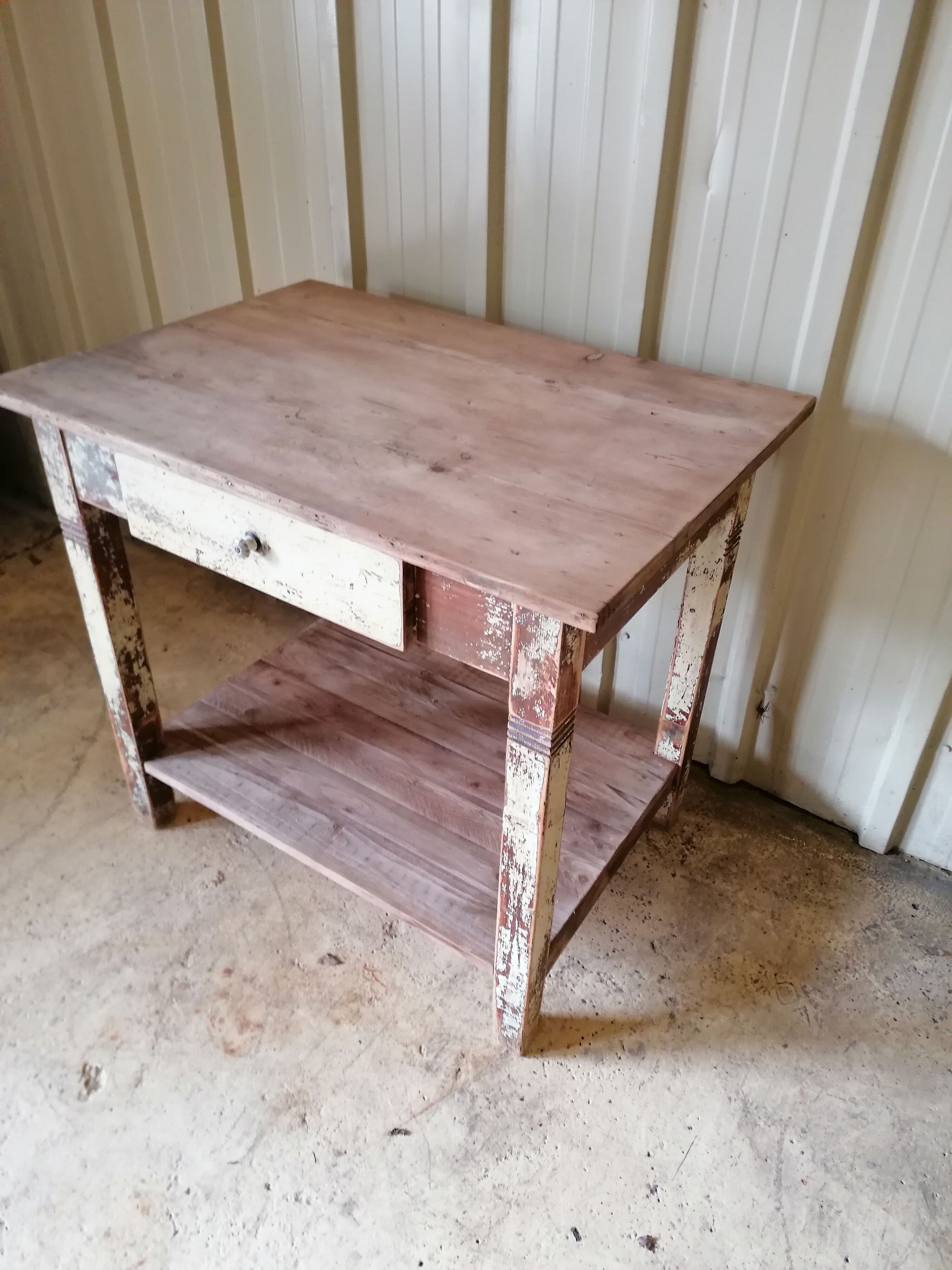 Small vintage wooden table