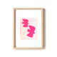 Painting on paper - h190 - neon pink - signed eawy
