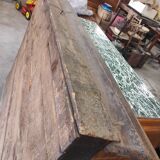 Wall dresser shelf for rustic wooden collection plates (fir and oak)