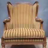 Large Louis XVI style wing chair