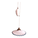 Adjustable "rise and fall" suspension, opaline and porcelain rise and fall