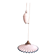Adjustable "rise and fall" suspension, opaline and porcelain rise and fall