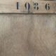 Parisian art deco glass cabinet in raw wood