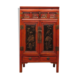 Chinese red laquered cabinet