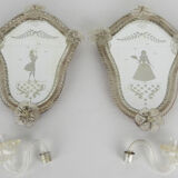 Murano candlestick sconces 1940