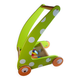 Wooden walking trolley and its colorful elements
