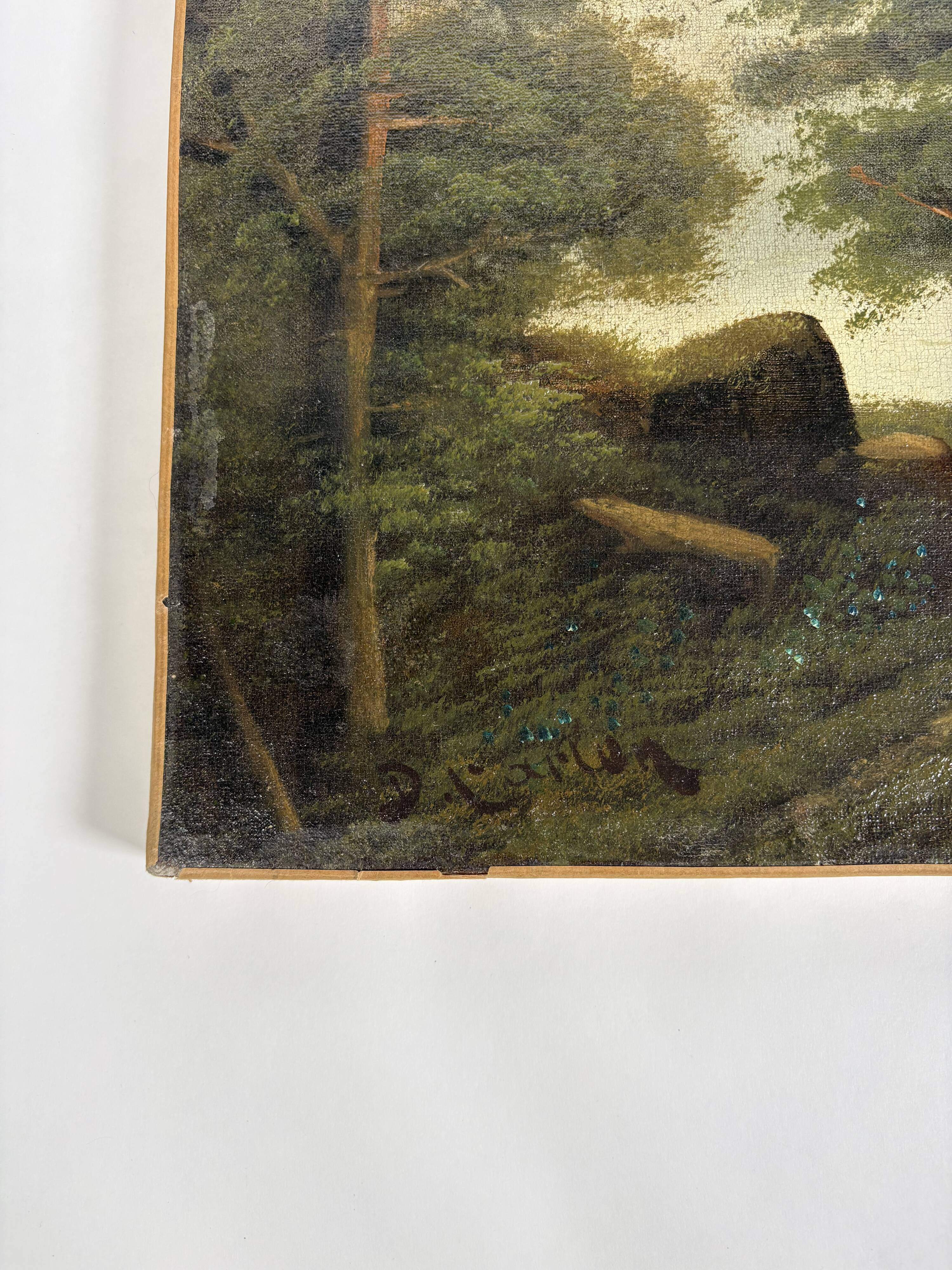 French school (19th century) - Landscape by Lake Geneva