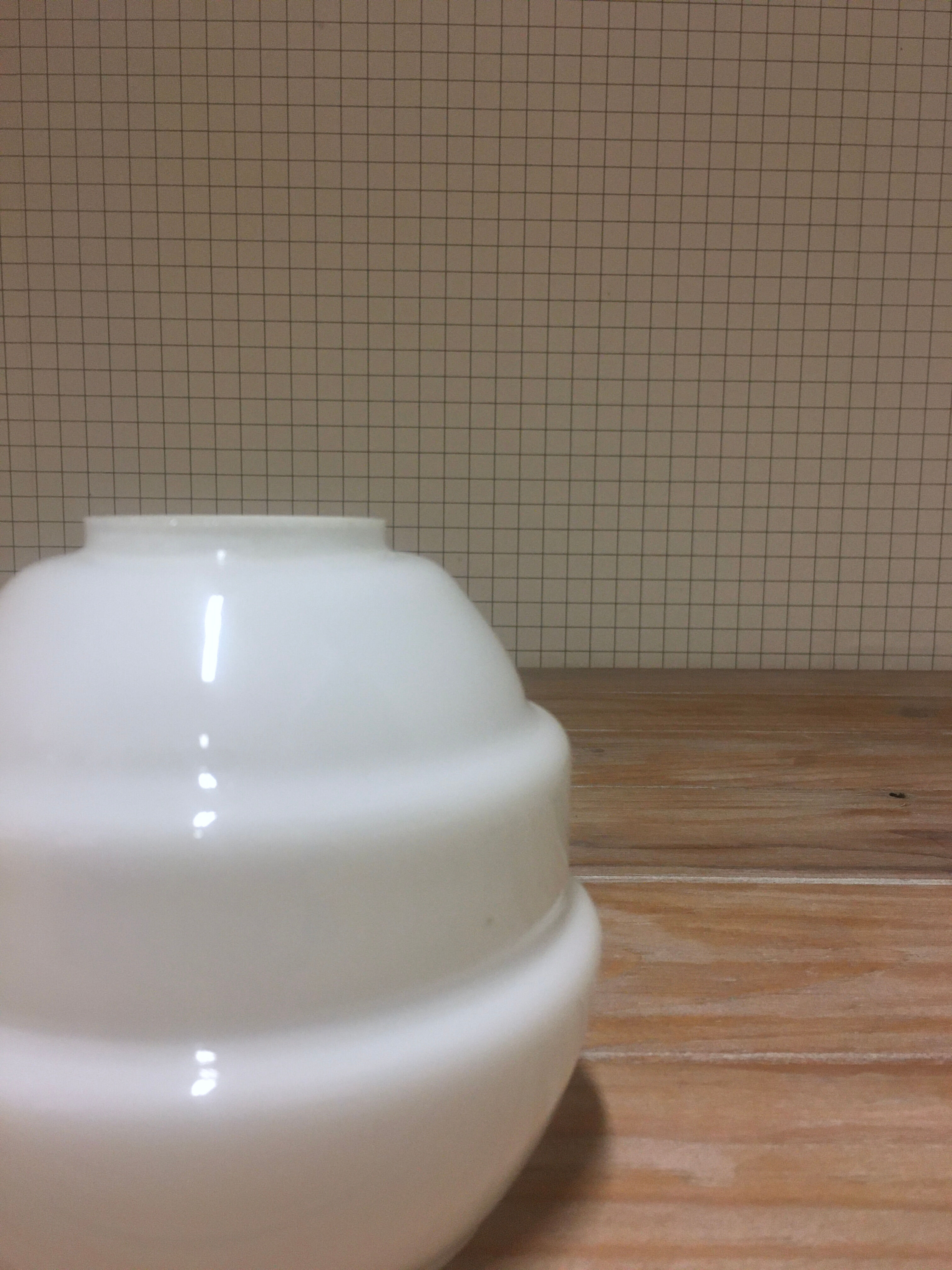 White glass suspension globe