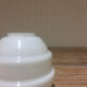 White glass suspension globe