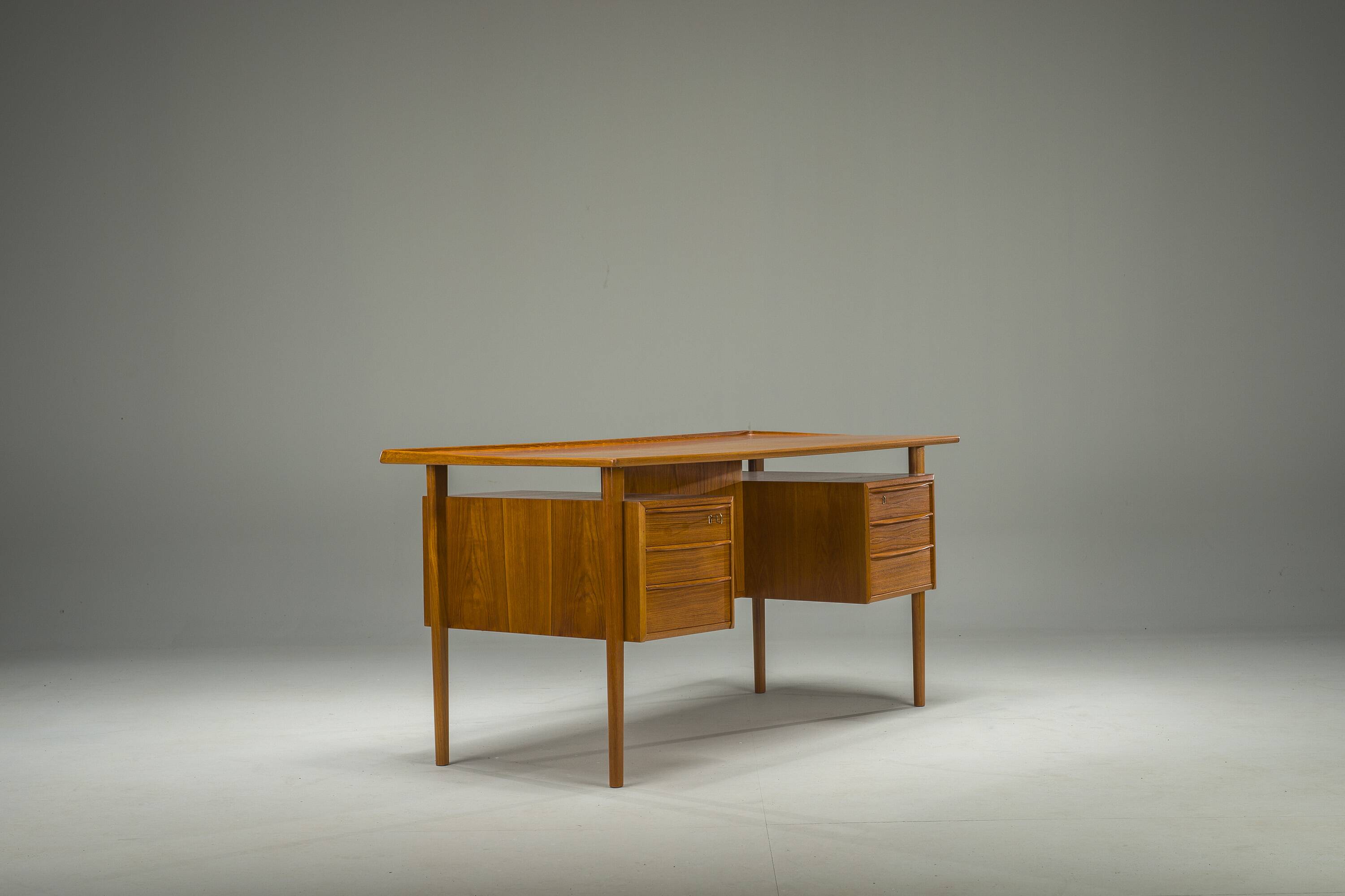 Danish Teak Desk by Peter Lovig Nielsen for Hedensted Mobelfabrik, 1964
