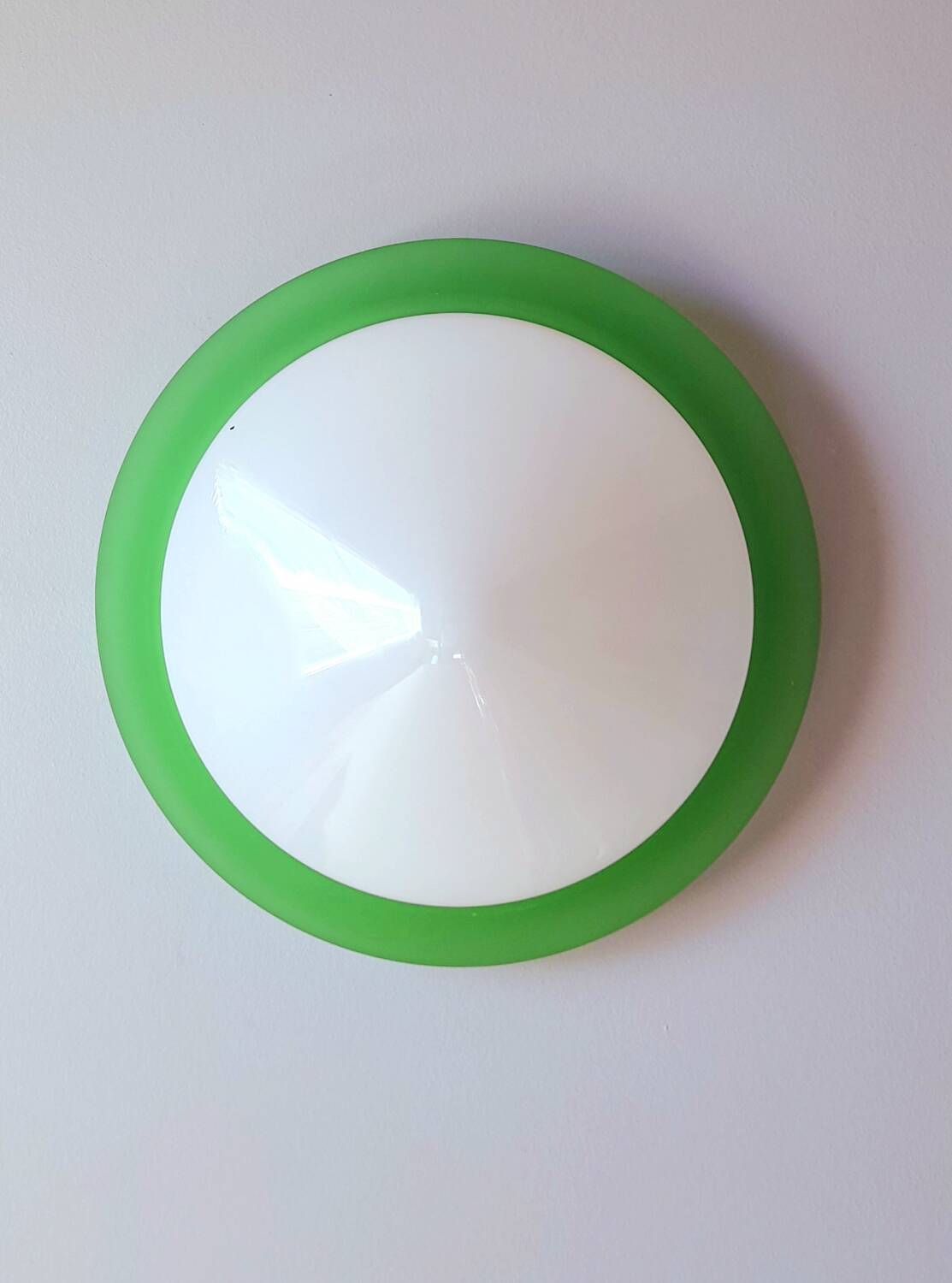 Glass and opaline wall light, 1970.