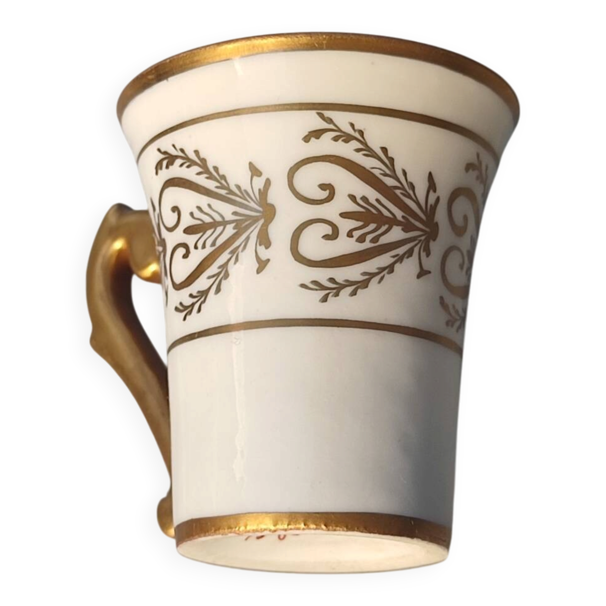Coffee cup Porcelain of Paris Camille Le Tallec - Hand-painted 1961