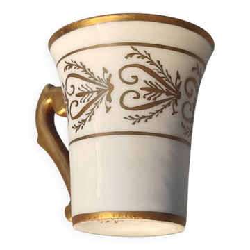 Coffee cup Porcelain of Paris Camille Le Tallec - Hand-painted 1961