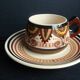 Art Deco cup and saucer P. Fouillen / Quimper