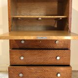 Storage unit art deco style in burled satinwood