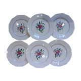 6 flat plates Digoin Sarreguemines