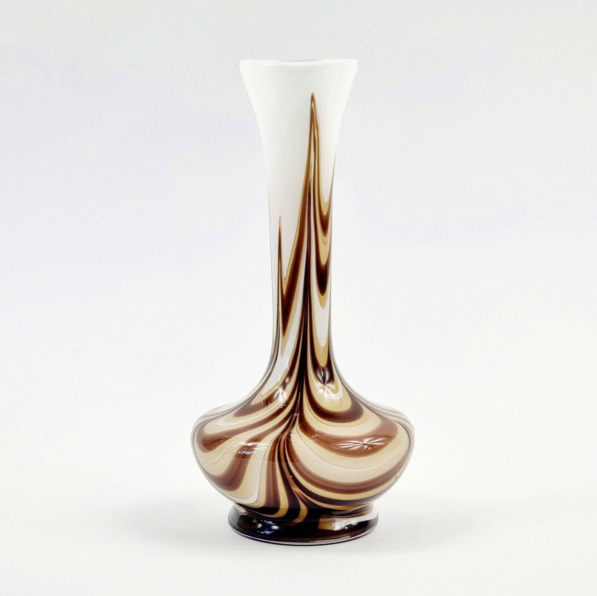 Vintage Pop Art Glass Vase from Opaline Florence, Italy, 1970s