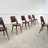 6 chocolate brown Baumann Mondor chairs